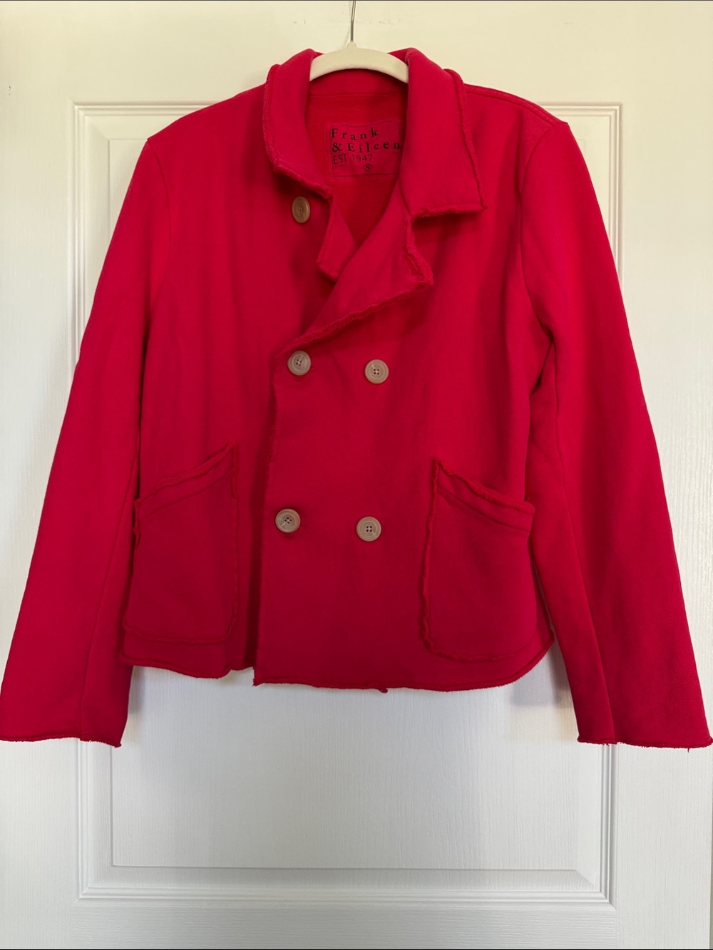 Frank & Eileen Red Double-Breasted Blazer Jacket Mini- Belfast